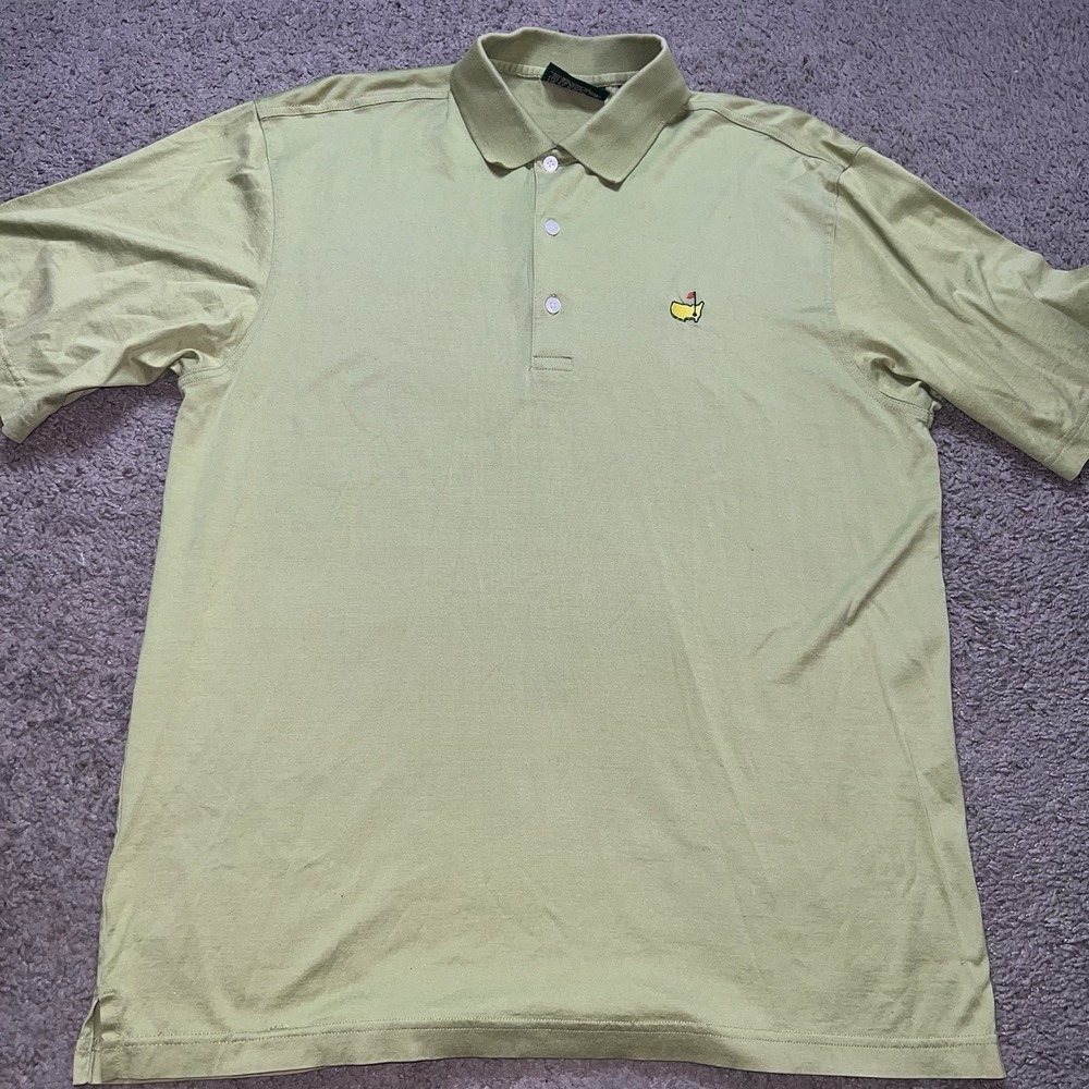 Masters Polo Sz M Shirt Green Augusta Golf Pima Cotton Two Ply Amen Corner - Picture 2 of 6